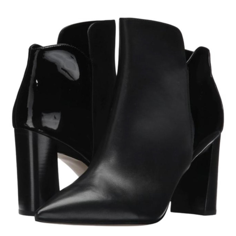 Marc Fisher LTD Black Harper Leather Ankle Booties, size 6.5
